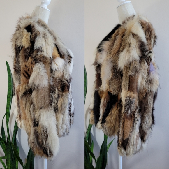 🎉HP VTG 70s Gimbels Patchwork Fur Coat - Picture 6 of 16